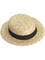 Adult's Natural Color Straw Boater Skimmer Party Hat Costume Accessory